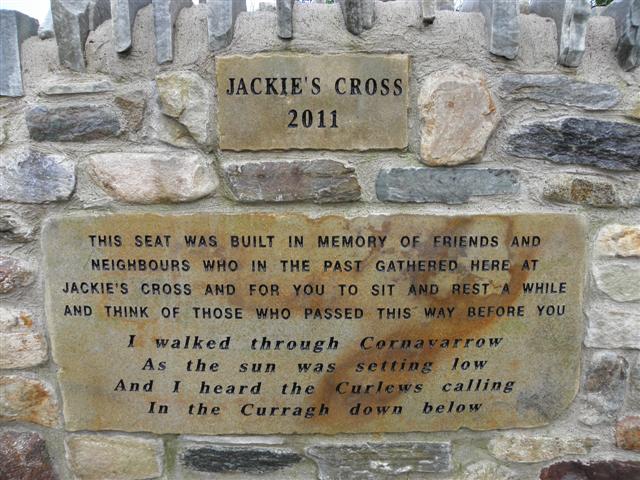 Plaque, Jackie's Cross