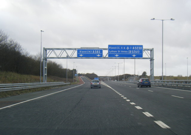 M55 sliproad at Junction 4 © Colin Pyle :: Geograph Britain and Ireland