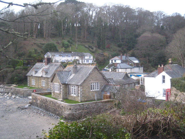 The village of Durgan on the Helford River