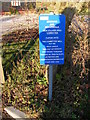 TM2781 : Notice at Withersdale Village Hall by Geographer