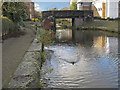 Bridge across docks link canal