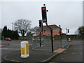 ST6184 : Pedestrian crossing refuge by Ruth Riddle