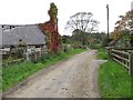 View west along Ballygallum Road