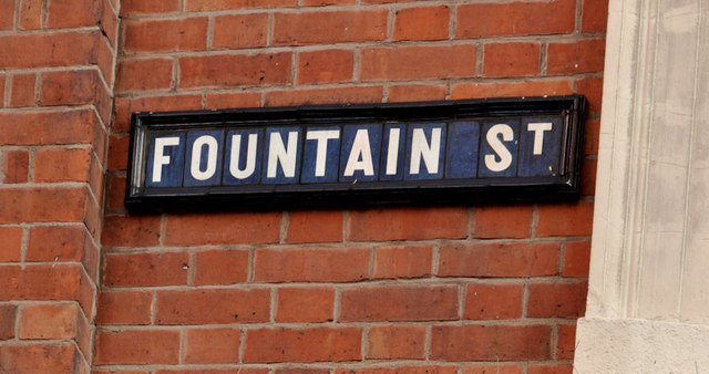 Fountain Street sign, Belfast