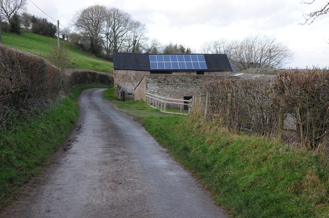 Solar panels on a barn