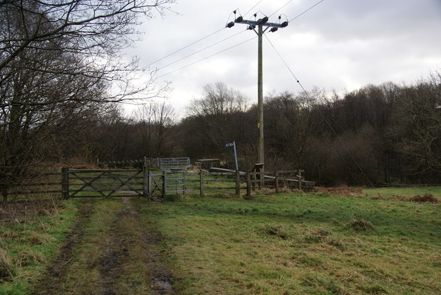 Paths meeting near the site of Longworth Mill
