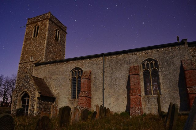 Ellough Church at Night