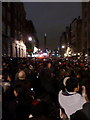 TQ3080 : London: New Year crowds approach Trafalgar Square by Chris Downer