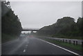 Bridge over the A66, in heavy rain