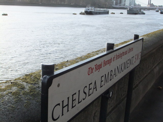 Street sign, Chelsea Embankment SW3