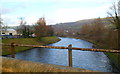 River Taff upstream from a former railway bridge, Treforest Industrial Estate