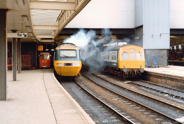 Smoky HST at Leeds, 1986