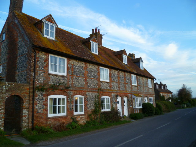 Cottages on Downs Road at West Stoke