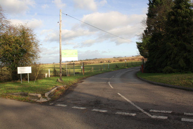 Road to the Oakley Wood Recycling Centre © Roger Templeman cc-by-sa/ ::  Geograph Britain and Ireland