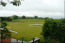 SU5131 : Easton cricket pitch by Graham Horn