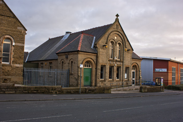 A former church now used by a tool hire business