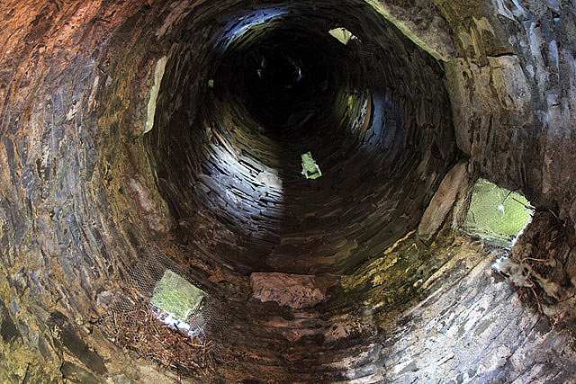 Inside the monument on Dryden Knowes