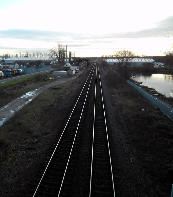 Railway line at Sherburn in Elmet.