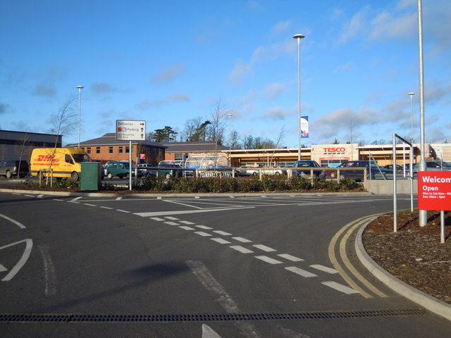 Tesco Supermarket in industrial estate in Southam