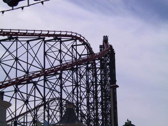 Top of Rollercoaster Blackpool Pleasure Beach