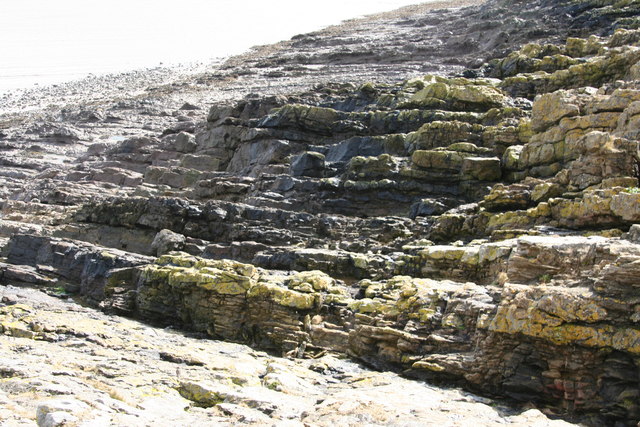 Barry Island rock formations on Friars Point Mar 2008