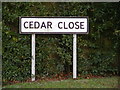 TM2373 : Cedar Close sign by Geographer