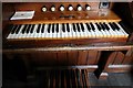 TF0638 : Organ console, Osbournby church by J.Hannan-Briggs