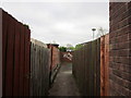 A passageway leading to Hopwood Close