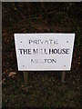 TM2951 : The Mill House, Melton sign by Geographer