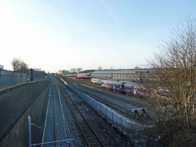 Metro/railway west of Dean Lane Station, Newton Heath
