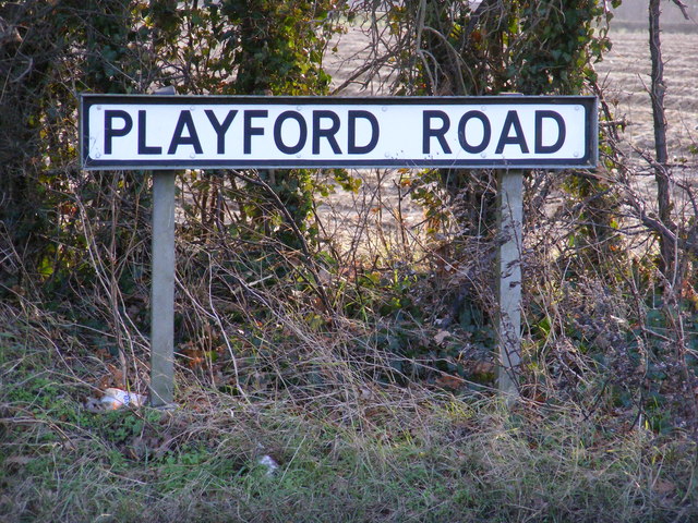 Playford Road sign