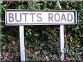 TM2146 : Butts Road sign by Geographer