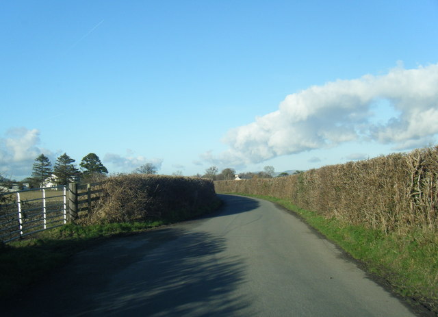 Lane looking towards Llanynys