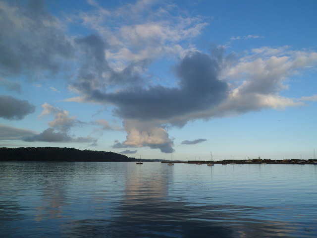 Clouds brewing over Beaumaris as seen from Bangor