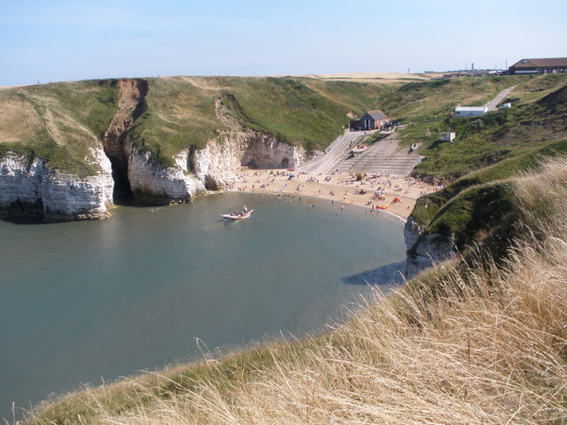 Flamborough Head North Landing Beach © Peter Wannop Cc-by-sa/2.0 ...