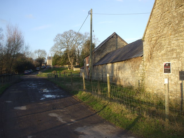 Outbuildings and track, Old Cogan Hall... © John Lord cc-by-sa/2.0 ...