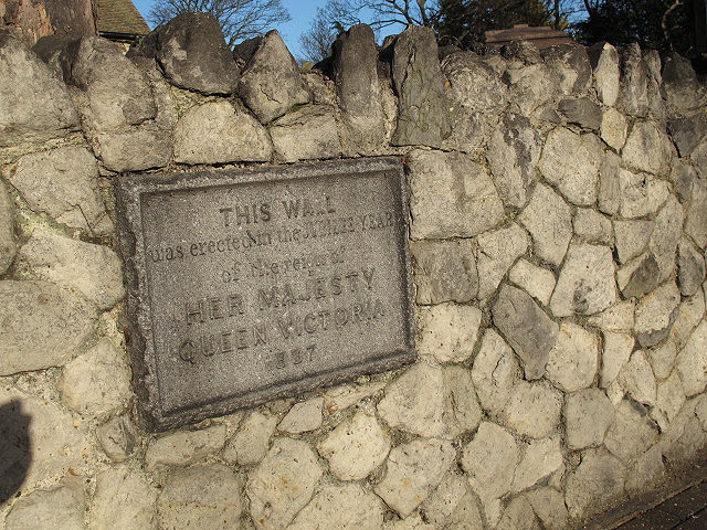 Plaque on the Jubilee wall