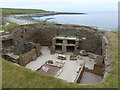 HY2318 : Skara Brae: westernmost house by Chris Downer