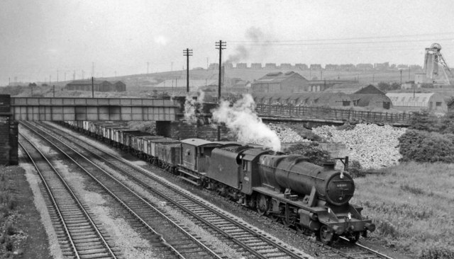 Up coal train on the ex-North Midland... © Ben Brooksbank cc-by-sa/2.0 ...