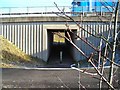 SO9512 : A417 crossing the bridleway by Antony Dixon