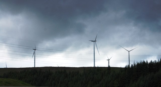 Wind Turbines above the A74(M)
