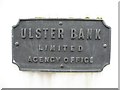 Plaque, Ulster Bank Limited Agency Office