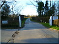 The road to Itchenor Park House and Farm