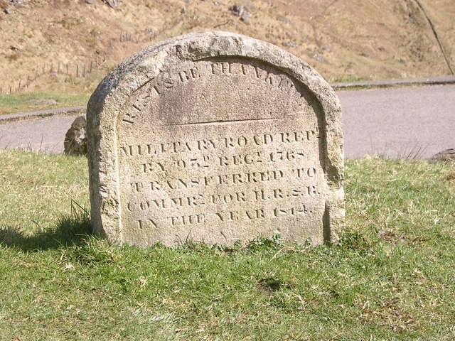 The Rest and Be Thankful Pass - marker stone