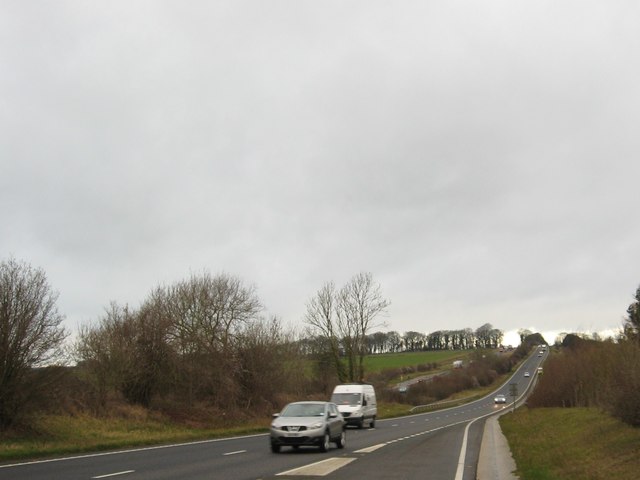 Looking north-west on the A417