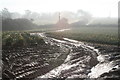 A misty morning and a muddy field