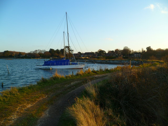 Yacht at mooring near West Itchenor