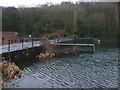 Chimney and landing stage at Battery Pool