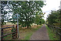 Footpath junction, Claydon Hall