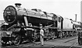 Resplendent 8F outside Paint Shop at Crewe Works